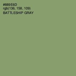 #889E6D - Battleship Gray Color Image